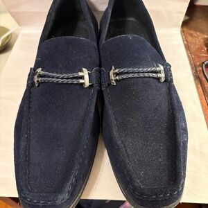 Men’s Stacey Adam’s Suede Blue Dress Shoes